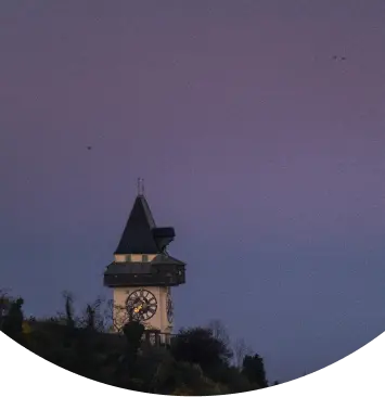 Clock tower symbol of Graz